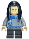 Minifig No: hp522  Name: Cho Chang - Ravenclaw Sweater and Scarf, Black Short Legs