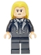 Lego part: Lucius Malfoy - Black Suit, Bright Light Yellow Hair, Plain Legs