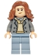 Lego part: Hermione Granger - Dark Bluish Gray Jacket over Tan Hoodie, Sand Blue Legs