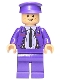 Minifig No: hp546  Name: Stanley (Stan) Shunpike - Knight Bus Conductor Uniform with Black Tie and Lavender Shirt