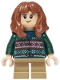 Minifig No: hp553 Name: Hermione Granger - Dark Green Sweater, Dark Tan Short Legs Minifig No: hp553 Name: Hermione Granger - Dark Green Sweater, Dark Tan Short Legs