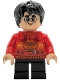 Minifig No: hp589  Name: Harry Potter - Red Holiday Sweater, Black Short Legs