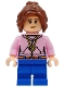 Minifig No: hp606  Name: Hermione Granger - Bright Pink Hoodie with Time Turner Necklace