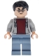 Minifig No: hp631 Name: Harry Potter - Light Bluish Gray Hoodie Open, Sand Blue Legs Minifig No: hp631 Name: Harry Potter - Light Bluish Gray Hoodie Open, Sand Blue Legs
