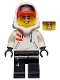 Minifig No: hs050  Name: Jack Davids - White Hoodie with Cap and Hood (Large Smile with Teeth / Angry)