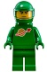 Minifig No: idea007  Name: Classic Space - Green with Air Tanks and Motorcycle (Standard) Helmet with Visor (Pete)