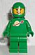 Minifig No: idea008  Name: Classic Space - Green with Airtanks and Motorcycle (Standard) Helmet with Visor (Yve)