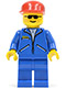 Minifig No: jbl001  Name: Jacket Blue - Blue Legs, Red Cap, Sunglasses