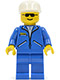 Minifig No: jbl005  Name: Jacket Blue - Blue Legs, White Cap, Sunglasses