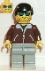 Minifig No: jbr009 Name: Jacket Brown - Light Gray Legs, Black Male Hair, Blue Sunglasses Minifig No: jbr009 Name: Jacket Brown - Light Gray Legs, Black Male Hair, Blue Sunglasses