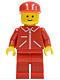 Minifig No: jred008  Name: Jacket Red with Zipper - Red Arms - Red Legs, Red Cap
