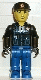 Minifig No: js016 Name: Police - Blue Legs, Black Jacket, Black Cap with Star Minifig No: js016 Name: Police - Blue Legs, Black Jacket, Black Cap with Star