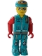 Minifig No: js027  Name: Crewman with Dark Turquoise Vest and Pants, Red Arms