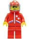 Minifig No: jstr003  Name: Jacket 2 Stars Red - Red Legs, Red Helmet 7 White Stars, Trans-Light Blue Visor