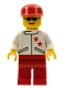 Minifig No: jstr008  Name: Jacket 2 Stars White - Red Legs, Red Cap