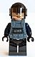 Minifig No: jw007  Name: ACU Trooper - Female, Black Aviator Cap with Trans-Brown Visor, Light Nougat Head, Sand Blue Body Armor Vest