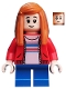 Minifig No: jw024  Name: Maisie Lockwood - Red Jacket, Dark Orange Hair