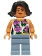 Minifig No: jw120  Name: Sammy - White Top, Sand Blue Legs, Dirt Stains