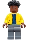 Minifig No: jw125  Name: Darius - Yellow Jacket, Dark Blue Shirt, Dark Bluish Gray Legs