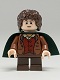 Minifig No: lor028  Name: Frodo Baggins - Dark Green Cape, Dark Brown Short Legs