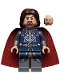 Minifig No: lor066  Name: Aragorn - Dark Red and Black Cape