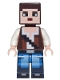 Lot ID: 403356165  Minifig No: min036  Name: Minecraft Skin 3 - Pixelated, Reddish Brown Vest with Strap and Blue Jeans