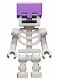 Minifig No: min065  Name: Skeleton, Minecraft - Medium Lavender Helmet