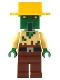 Minifig No: min135  Name: Zombie Villager - Tan Torso, Yellow Hat