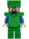 Minifig No: min140  Name: Steve - Bright Green Legs, Helmet, and Armor