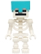 Minifig No: min178  Name: Skeleton, Minecraft - Medium Azure Helmet