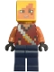 Minifig No: min190  Name: Hero - Dark Red Torso, Dark Blue Legs