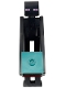 Minifig No: min227  Name: Enderman - Dark Red Block with Dark Turquoise Top