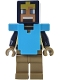 Minifig No: min232  Name: Hero - Tan Torso, Dark Tan Legs, Medium Azure Armor