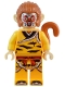 Minifig No: mk138  Name: Monkey King - Bright Light Orange Robe, Black Animal Stripes, Red Sash, White Mask