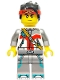 Minifig No: mk160  Name: Monkie Kid - White Jacket, Flat Silver Legs