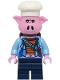 Minifig No: mk174  Name: Pigsy - Bright Light Blue Open Jacket, Backpack