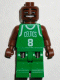 Minifig No: nba024  Name: NBA Antoine Walker, Boston Celtics #8 (Green Uniform)