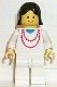 Minifig No: ncklc006  Name: Necklace Red - White Legs, Black Female Hair