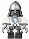 Minifig No: nex002  Name: Lance Bot - White Shoulders, Flat Silver Helmet