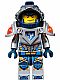 Minifig No: nex010  Name: Clay Moorington - Dark Blue Helmet, Flat Silver Visor and Armor