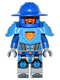 Minifig No: nex038  Name: Nexo Knight Soldier - Dark Azure Armor, Blue Helmet with Broad Brim