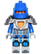 Minifig No: nex040  Name: Nexo Knight Soldier - Flat Silver Armor, Blue Helmet with Eye Slit
