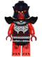 Minifig No: nex043  Name: Crust Smasher - Armored Chest, Red Legs, Black Shoulder Pads Armor