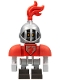 Minifig No: nex049  Name: Macy Bot - Red Shoulders, Flat Silver Helmet
