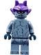 Minifig No: nex088  Name: Stone Stomper - Small Dark Blue Cracks on Chest and Legs, Closed Mouth, Dark Purple Gargoyle Horns