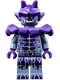 Minifig No: nex102  Name: Stone Stomper - Fully Cracked Open Chest and Legs, Open Mouth, Dark Purple Gargoyle Horns and Shoulder Pads Armor