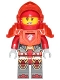 Minifig No: nex119  Name: Macy - Trans Neon Orange Armor and Visor