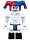 Minifig No: njo0017  Name: Krazi (Skulkin) - Vertical Grip Hands, Red and Blue Jester Hat