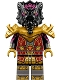 Lego part: Lord Ras - Dark Red Robe, Pearl Gold Shoulder Armor
