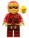 Minifig No: njo0890  Name: Kai - Dragons Rising, Tunic with Large Armor Plates, Red and Pearl Gold Head Wrap